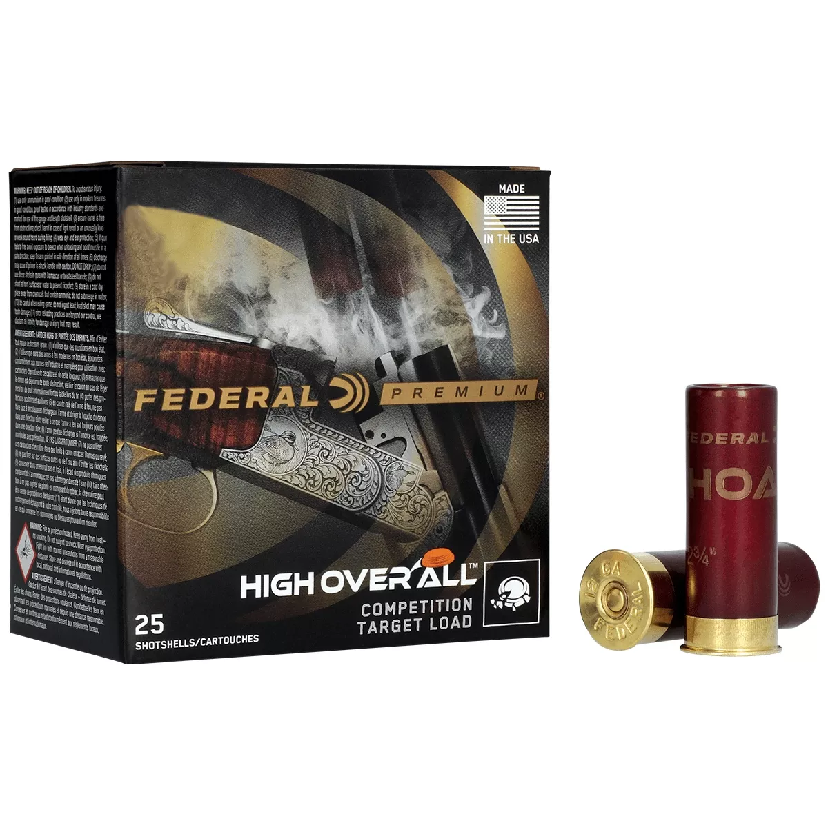 Federal HOA288 Premium High Over All 28 Gauge 2.75" 3/4 oz 8 Shot 25 Per Box