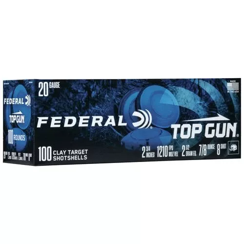 Federal TG201008 Top Gun20 Gauge 2.75" 7/8 oz 8 Shot 100 Bx/ 2 Cs