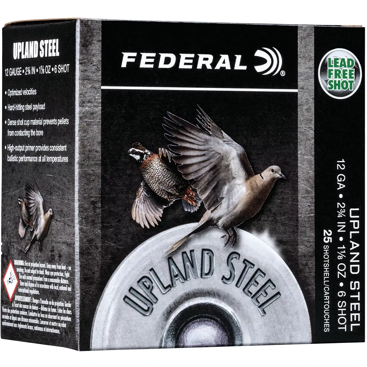 Federal USH126 Upland Field & Range 12 Gauge 2.75" 1 1/8 oz 1400 fps 6 Shot