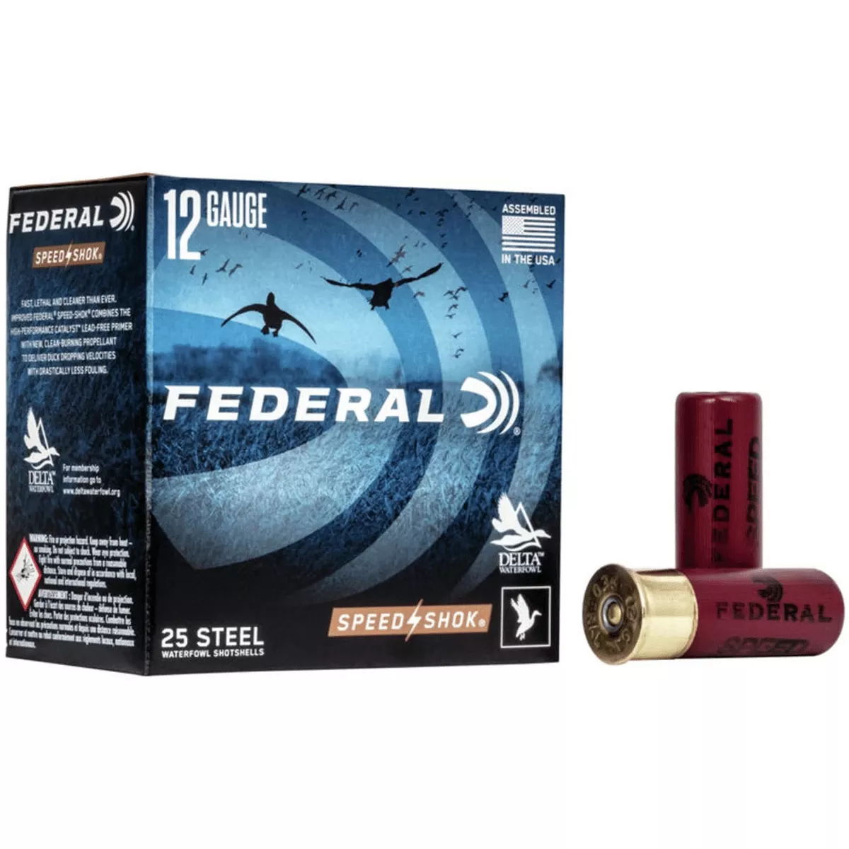 Federal WF1452 Speed-Shok 12 Gauge 2.75" 1 1/8 oz 2 Shot 25 Per Box