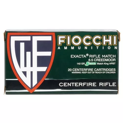 Fiocchi 65CMMKC Hyperformance6.5 Creedmoor 140 gr Sierra MatchKing Hollow Point Boat-Tail 20 Bx/ 10 Cs