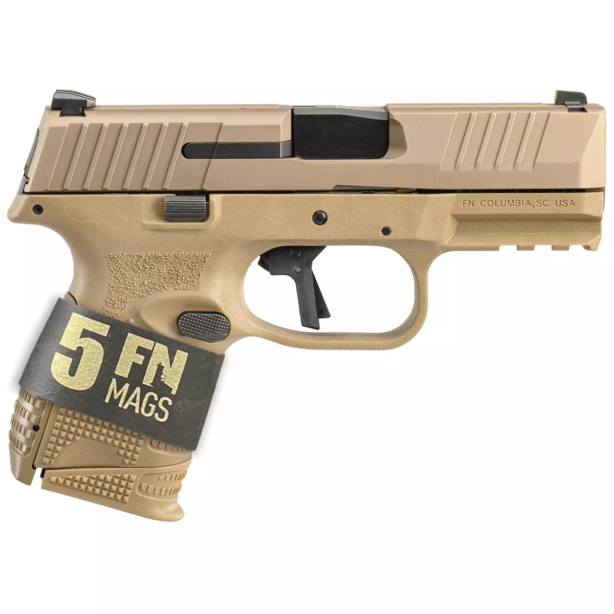 FN 509C Bundle Compact 9mm Luger 24+1 FDE Semi Automatic Pistol
