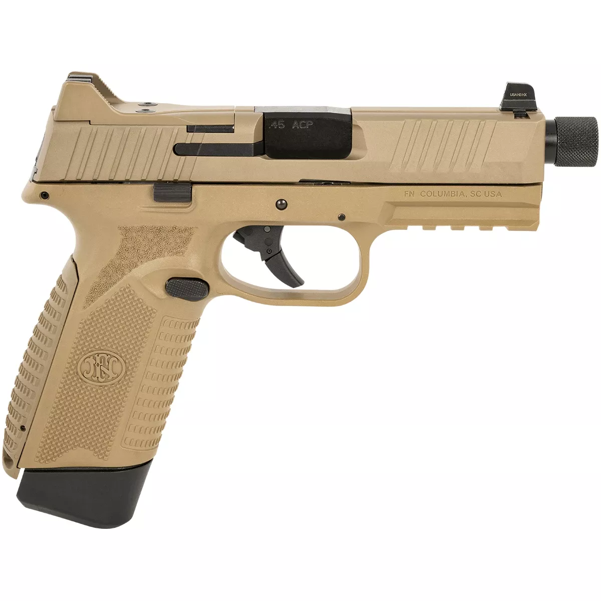 FN 66101386 545 Tactical 45 ACP 10+1 FDE Optic Cut Handgun