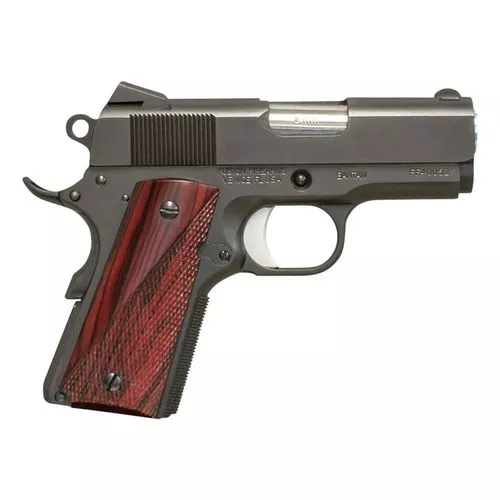 Fusion Precision 1911BANTAM45 Freedom Bantam 45 ACP 3" 6+1 Black Steel Frame & Slide Red Cocobolo Grip
