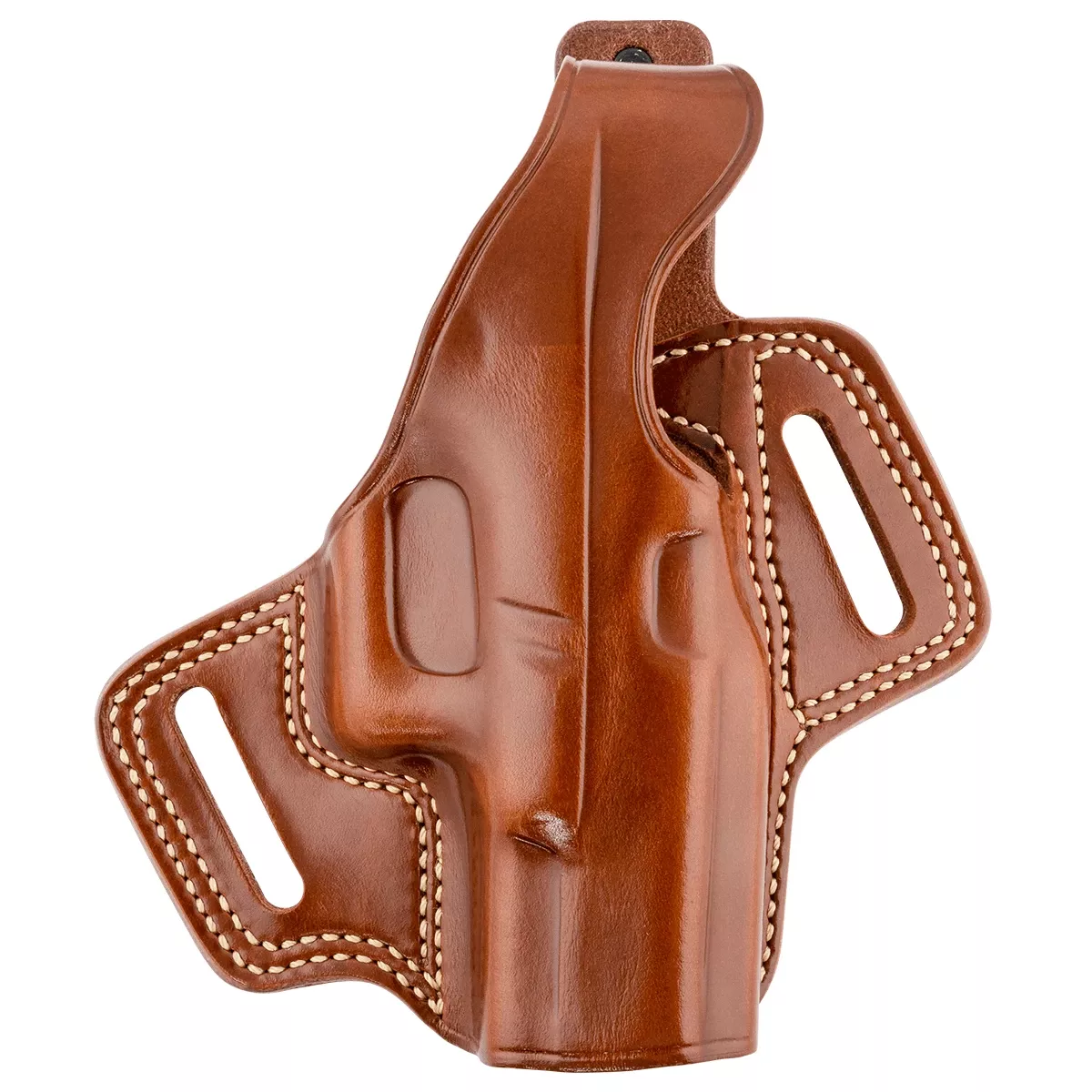 Galco FL226 Fletch OWB Tan Leather Belt Slide Compatible w/Glock 19 Gen1-5/19X/23 Gen2-5/32/45 Belt Up to 1.75" Wide Right Hand