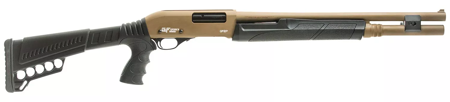 GForce Arms GF2P 12GA 18.5" 3" 7+1 Pistol Grip Pump Shotgun - Flat Dark Earth