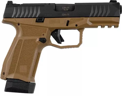 Global Ordnance AREX Delta M Gen 2 OR 9mm 4" 15+1 Semi-Auto Pistol - Black Slide/FDE Frame
