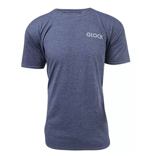 Glock AA75159 Pistol Flag T-Shirt Heather Navy 2XL Short Sleeve