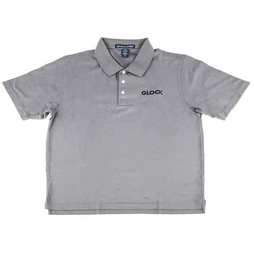 Glock AP95874 Classic PoloGray Small Short Sleeve Cotton