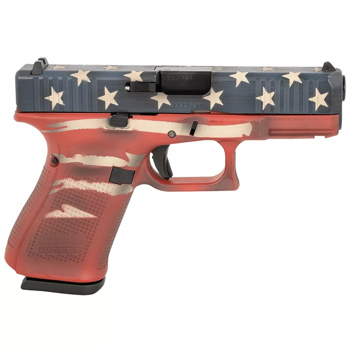 Glock G19 Gen5 9mm Stars / Stripes Semi Automatic Handgun