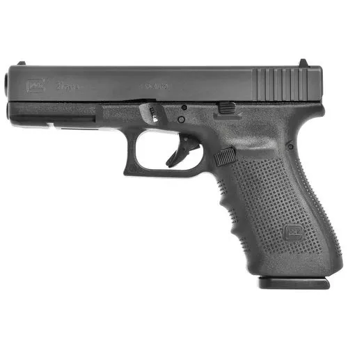 Glock G21413US G21 Gen4 45 ACP 4.61" 13+1 Black Black Steel Slide Black Rough Texture Interchangeable Backstraps Grip USA Made