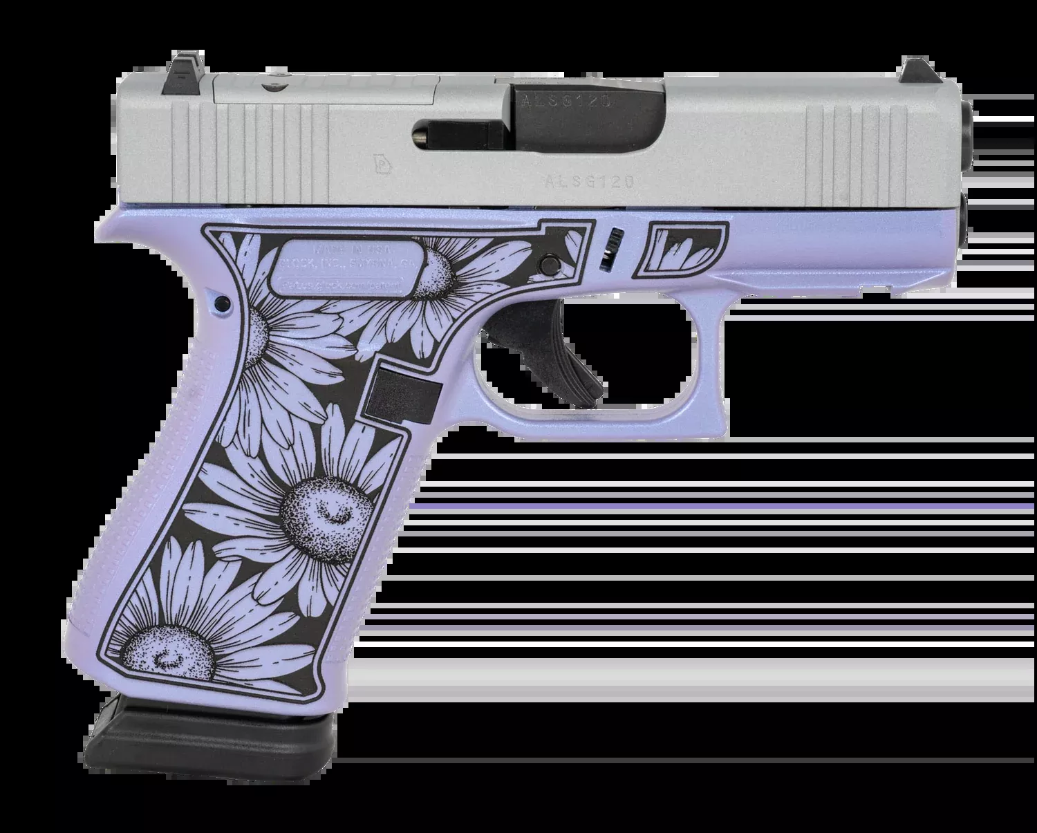 Glock G43X 9mm Luger 3.41" 15+1 Semi-Auto Pistol - Midnight Purple Cerakote