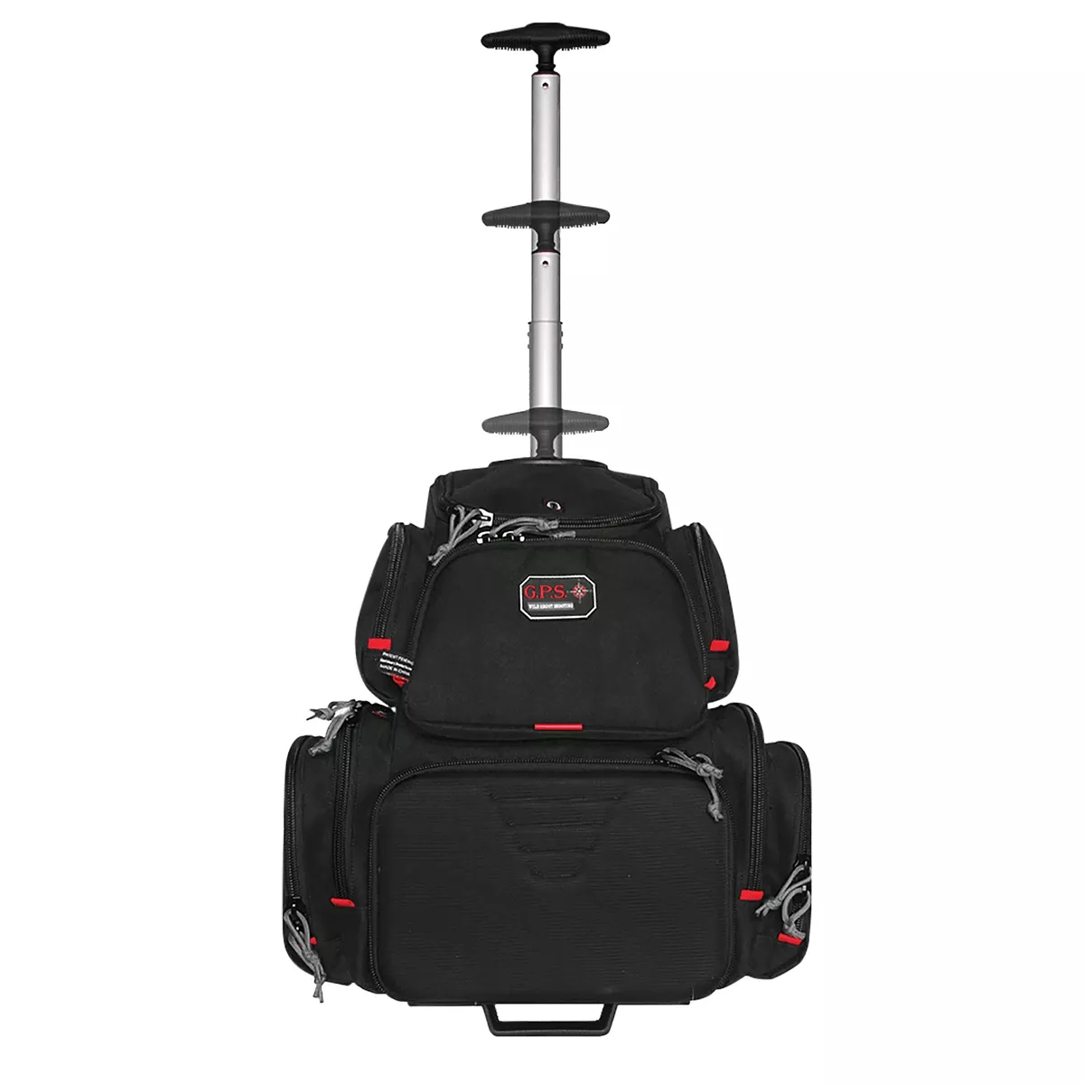 GPS Bags 1711ROBP Handgunner Rolling Backpack Black 600-D Polyester Holds 4 Handguns