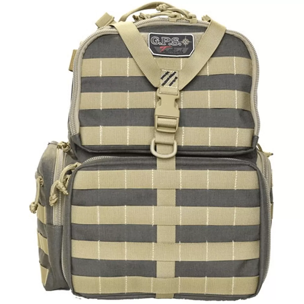 GPS Tactical Range Backpack Lockable Zippers Holds 3 Handguns, Ammo & Accessories