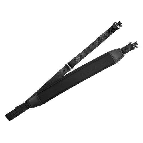 Grovtec US Inc GTSL121 Flex Slingwith Locking Swivels 2" W Adjustable Padded Black Elastic Body w/Neoprene Strap for Rifle/Shotgun