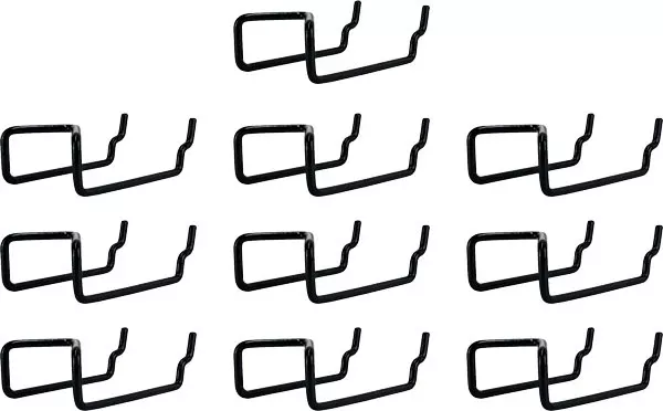 Gun Storage Solutions Slatwall/Pegboard Vertical Gun Cradles 10-Pack - Black Vinyl Coated