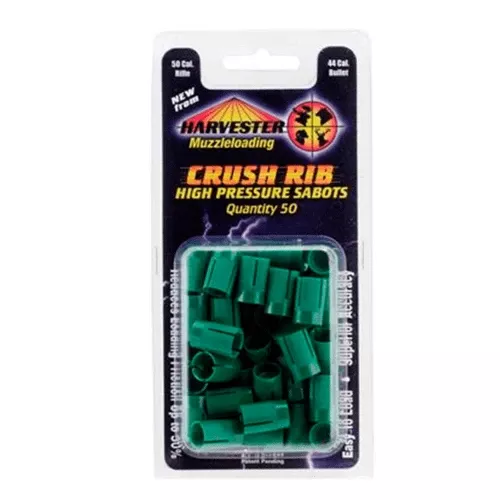 Harvester Muzzleloading Crush Rib High Pressure Sabots .50Cal Box of 50