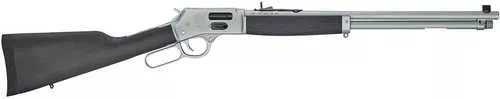 Henry Big Boy All Weather Side Gate Full Size 44 Mag 10+1 20" Hard Chrome Plated Round Barrel, Satin Hard Chrome Steel Drilled & Tapped Receiver, Stained Hardwood Fixed Stock, Right Hand