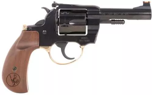 Henry Big Boy Deadeye 357 Mag/38 Special 6 Shot 4" Blued Round Barrel, Blued Cylinder, Blued Polished Steel Frame, American Walnut Birdshead Grip, Transfer Bar Safety, Exposed Hammer