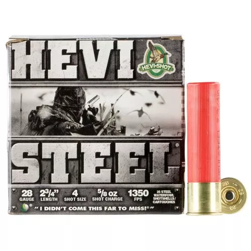 HEVI-Shot 62804 Hevi-Steel28 Gauge 2.75" 5/8 oz 4 Shot 25 Bx