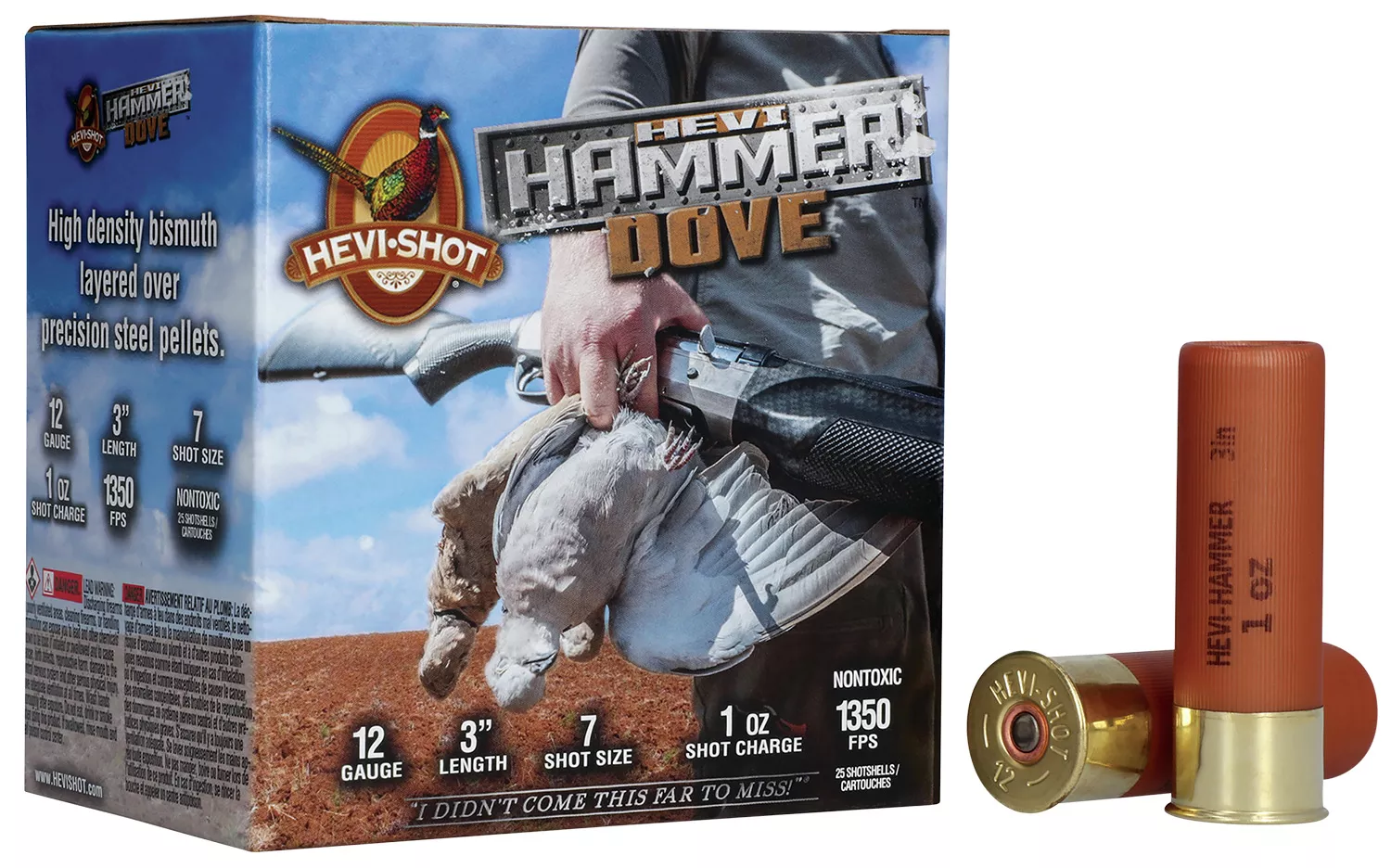 HEVI-Shot HS29138 Hevi-HammerDove 12 Gauge 3" 1 oz 7 Shot 25 Bx/ 10 Cs