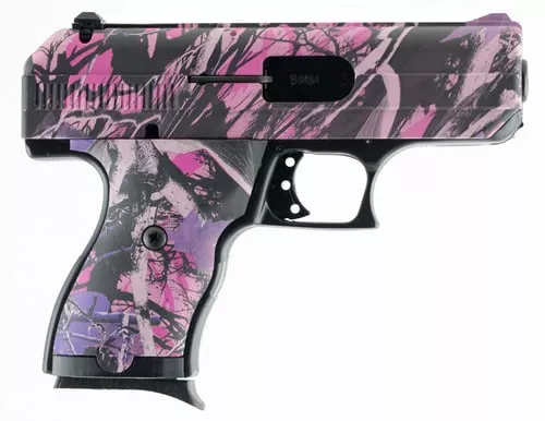 Hi-Point 916PI C99mm Luger 8+1, 3.50" Black Steel Barrel, Hydro-Dipped Pink Camo Serrated Steel Slide, Hydro-Dipped Pink Camo Polymer Frame & Grip