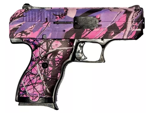 Hi-Point CF380PI CF380 ACP 8+1, 3.50" Black Steel Barrel, Hydro-Dipped Pink Camo Serrated Steel Slide, Hydro-Dipped Pink Camo Polymer Frame & Grip
