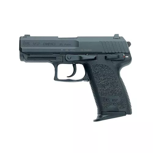 HK 81000346 USP Compact V7 LEM DAO 45 ACP 3.78" 8+1 (3) Black Black Steel Slide Black Polymer Grip Night Sight