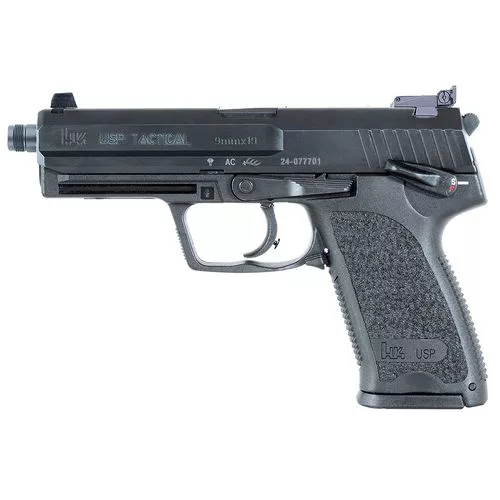 HK 81000348 USP Tactical V1 9mm Luger 4.86" TB 15+1 (3) Black Polymer Frame Black Steel Slide Black Polymer Grip
