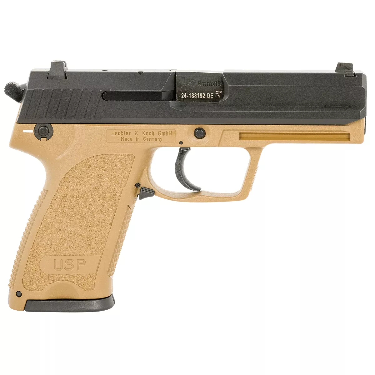 HK 81000353 USP V1 Full Size Frame 9mm Flat Dark Earth Cerakote Semi Automatic Pistol