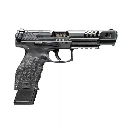 HK 81000556 VP9 Match Optic Ready 9mm Luger 5.51" 10+1 (4) Black Black Steel Slide Black Interchangeable Backstrap Grip (Push Button)