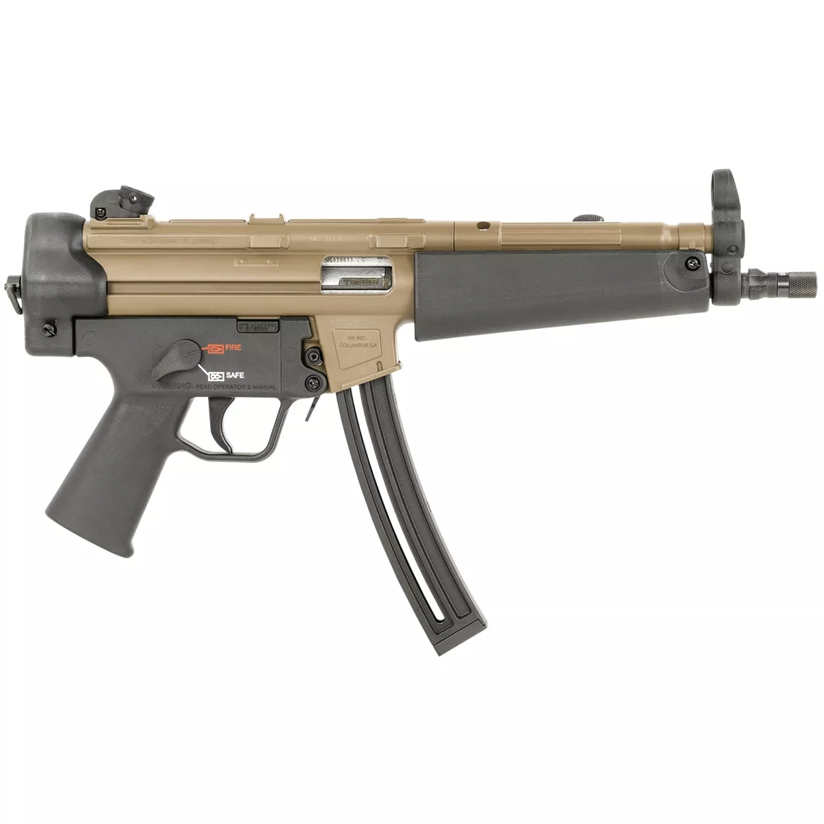 HK 81000629 MP5 22 LR 25+1 8.50" Handgun Flat Dark Earth Finish