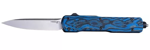 Hogue 34873 Counterstrike3.35" OTF Drop Point Plain Stone Tumbled CPM 20V SS Blade, G-Mascus Blue Aluminum/G10 Handle