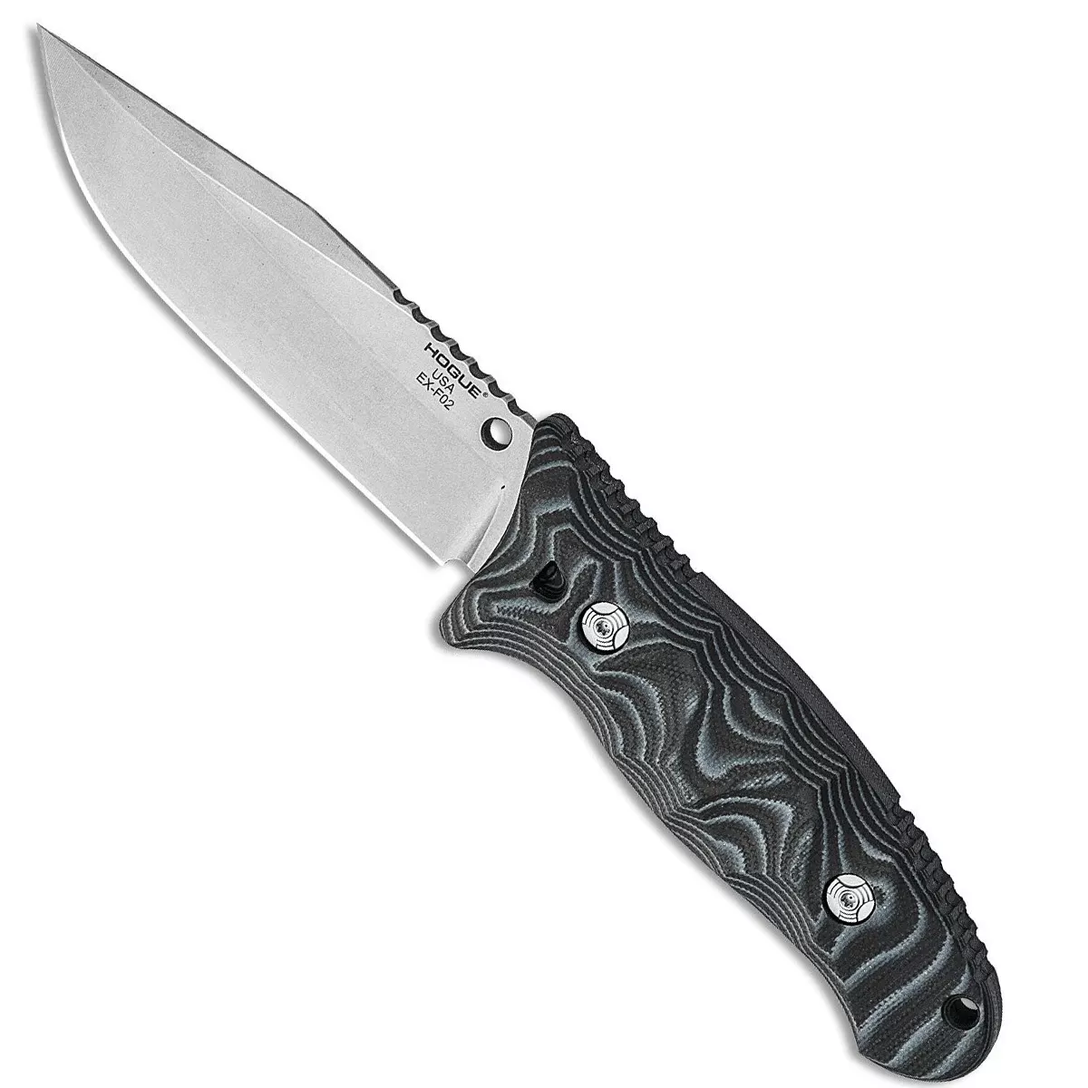 Hogue 35279 EX-F02 Fixed 4.50" Clip Point Plain 154CM Stainless Steel G10 Black Handle Fixed