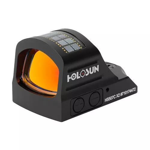 Holosun HS507C-X2 HS 507C-X2 Pistol 1x 2 MOA MOA Selectable Red Dot & 32 Circle Black Anodized