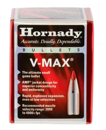 Hornady 2207 V-Max Reloading Bullets, 5.45 Cal, .2215 60 Gr V-Max