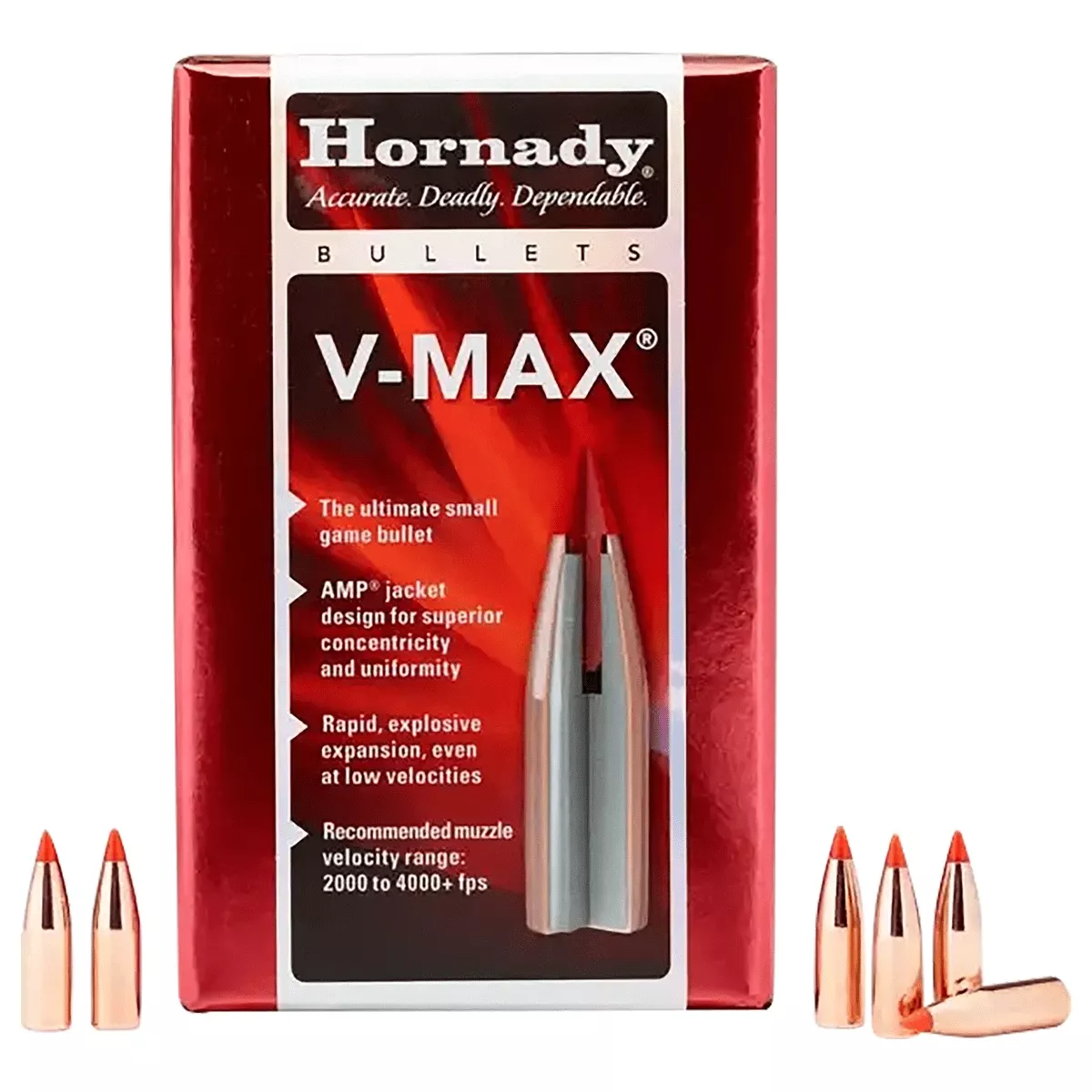 Hornady 22252 V-Max 22 Cal .224 35 gr V Max 100 Per Box