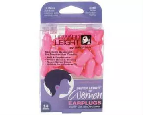 Howard Leight Super Ear Plug Foam Womens NRR 30 Pink R-01757