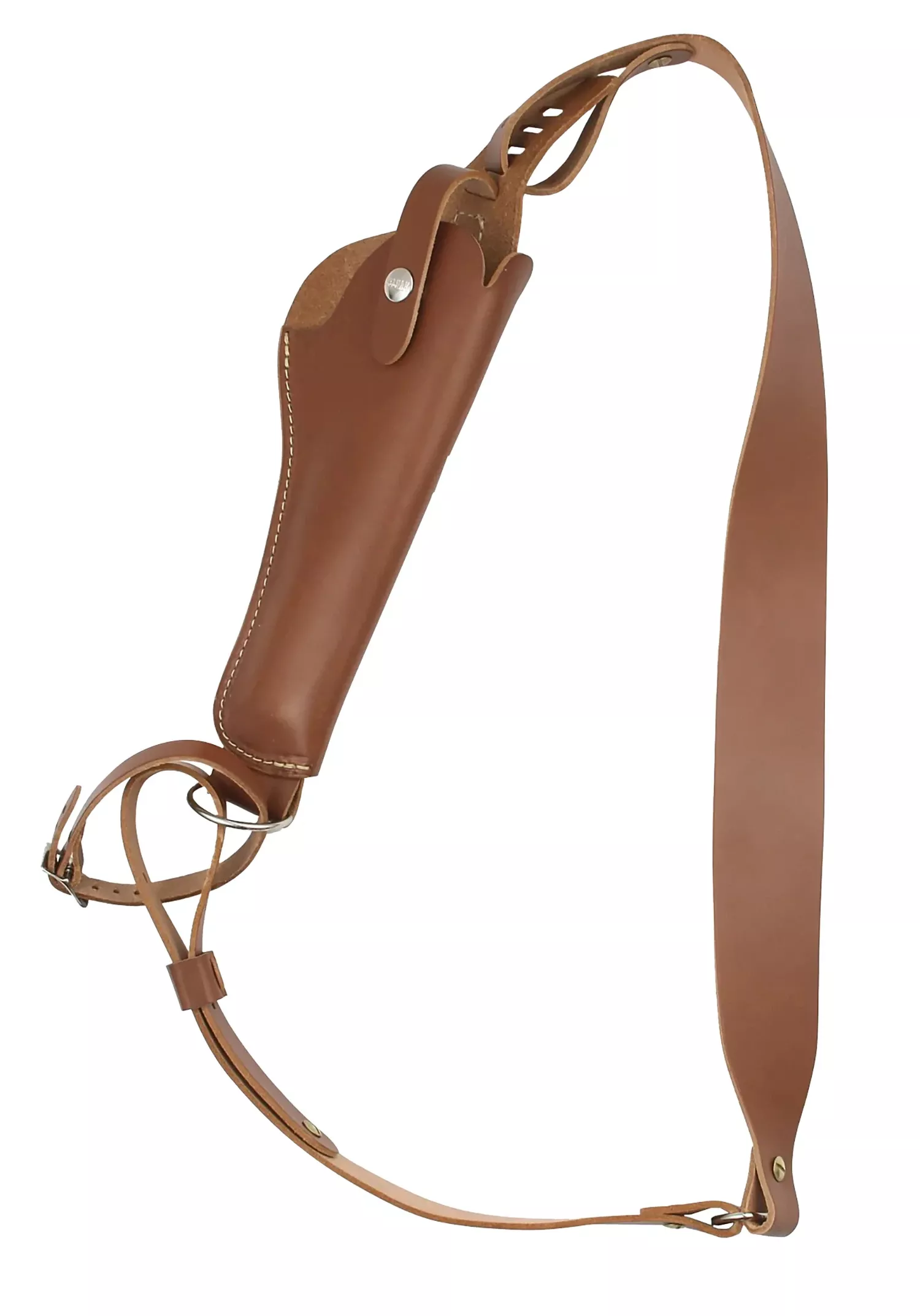 Hunter Company 068-300-4 Sportsman BandoleroShoulder Size 4 Chestnut Tan Leather Harness Fits DA Revolver 5-6.50" Barrel