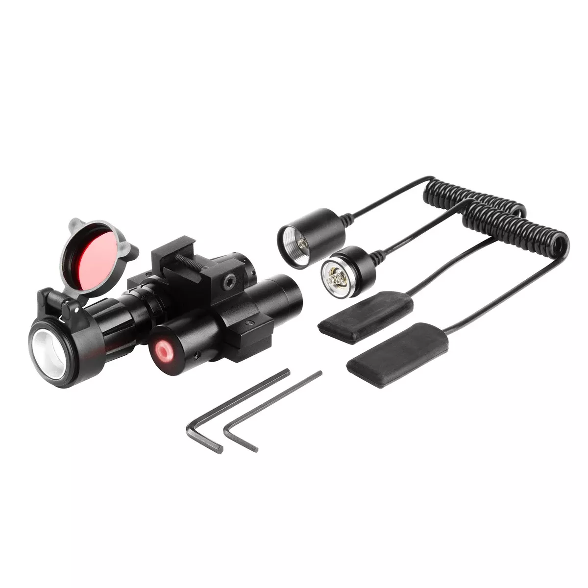 iProtec 6094 RM160LSR Rail-Mount Firearm Light & Laser Black with Red Laser 160 Lumens LED Light