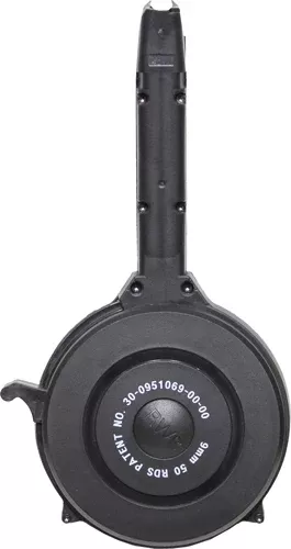 Iver Johnson Arms Glock 9mm 50-Rd Drum Magazine - Black Polymer