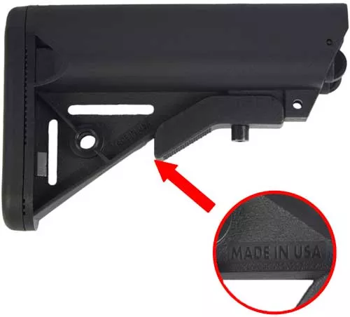 J&E Machine Tech 3rd Gen SOPMOD AR-15/AR-10 6-Position Adjustable Buttstock - Black