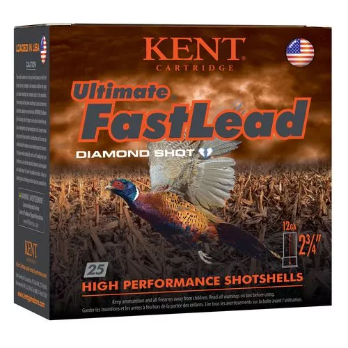 Kent Cartridge K122UFL365 Ultimate Fast Lead 12 Gauge 2.75" 1 1/4 oz 5 Shot 25 Bx/ 10 Cs