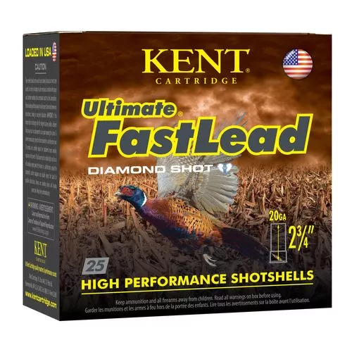 Kent Cartridge K202UFL286 Ultimate Fast Lead 20 Gauge 2.75" 1 oz 6 Shot 25 Bx/ 10 Cs