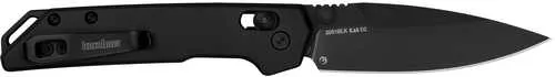 Kershaw 2051Black Mini Iridium 3" Folding/Spear Point Plain Stonewashed D2 Steel Blade/Ice Blue Anodized 6061-T6 Aluminu