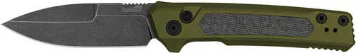 Kershaw 7205 Launch 22 Automatic 3.45" Folding Spear Point Plain CPM MagnaCut Steel Blade, OD Green Anodized W/Black Mic