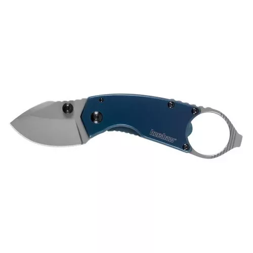 Kershaw 8710 Antic1.70" Folding Drop Point Plain Bead Blasted 8Cr13MoV SS Blade Blue PVD Stainless Steel Handle