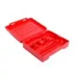 Lee Die Box Flat Style for 4-Die Set Red Plastic Storage