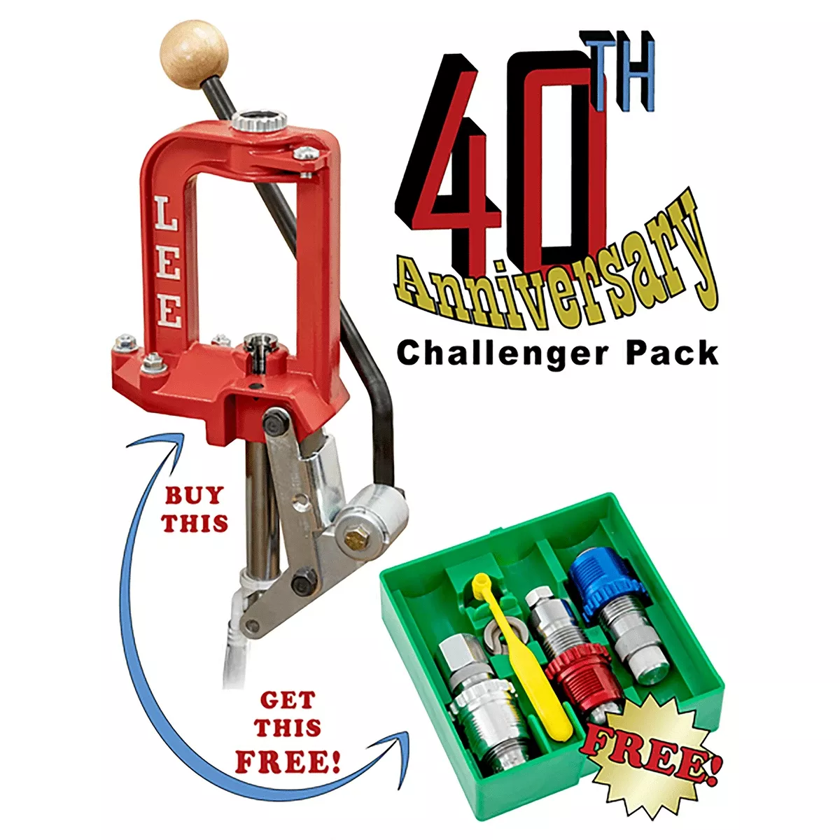 Lee Precision 92135 Challenger Press w/Breech Lock 45 ACP Dies