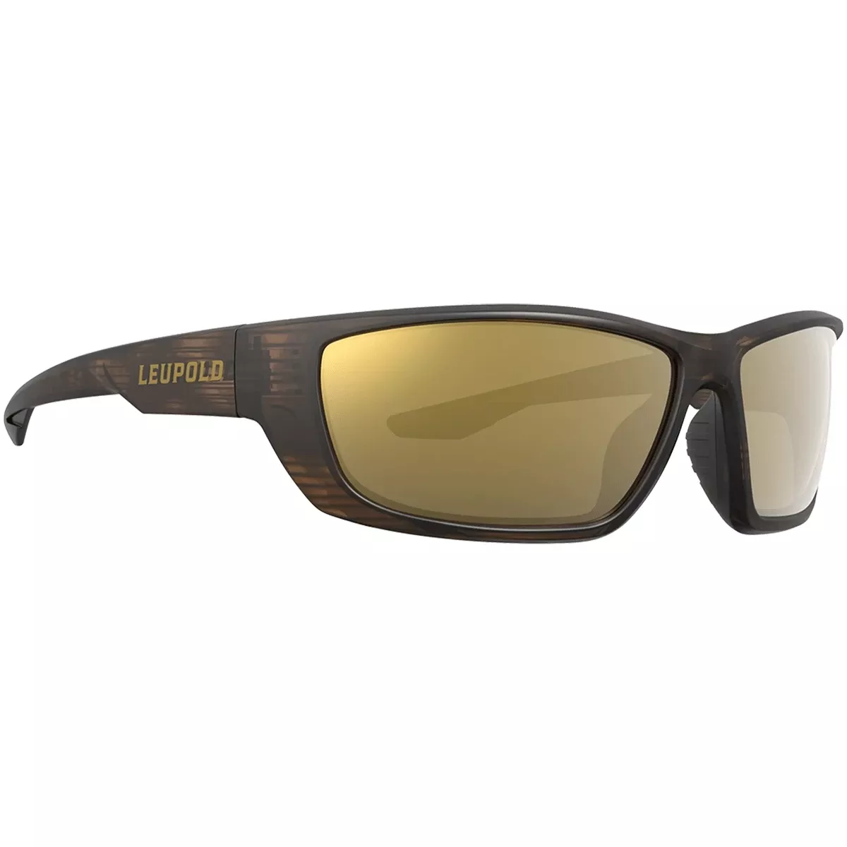 Leupold 181281 PackoutPolycarbonate Bronze Mirror Lens Matte Tortoise Polyamide Wraparound Frame Includes Carrying Case, Bag, & Lens Cloth